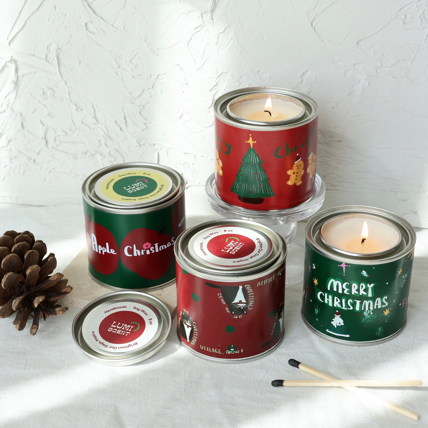 🎄Tin Candle Set of 4🎄 | Classic Edition