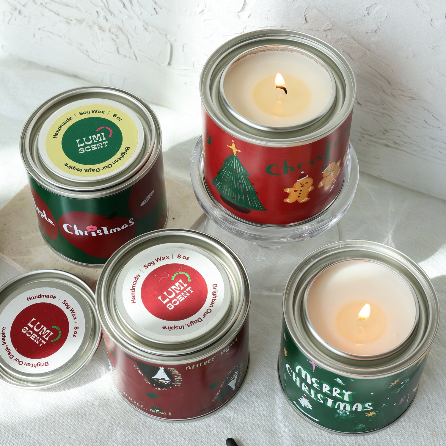 🎄Tin Candle Set of 4🎄 | Classic Edition