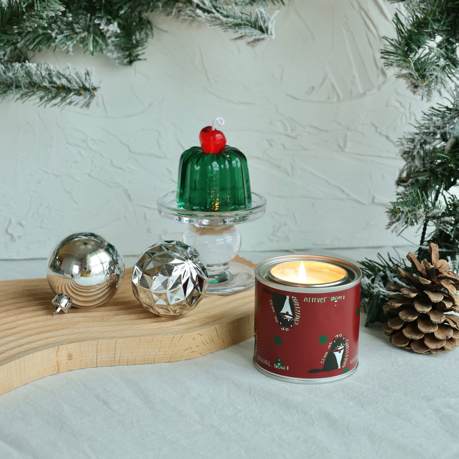 Holiday Duo – Grumpy Green | Jelly Candle + Tin Candle